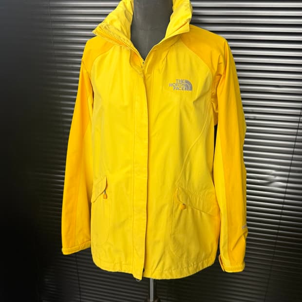 노스페이스 노랑색 옐로우 바람막이 집업 자켓 90 S 고프코어 정품 등산