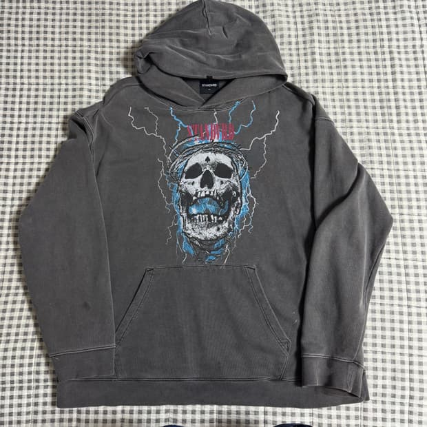 (XXL) 스탠다드 빈티지 스컬 후드티 