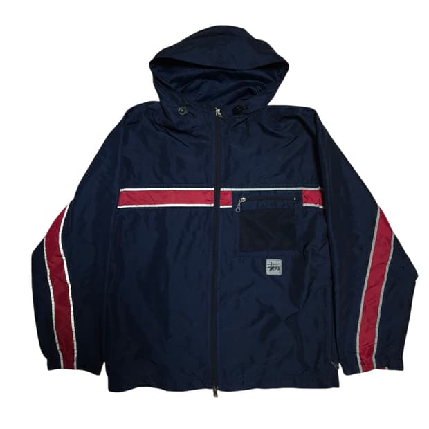 스투시 90s 올드스쿨 라이닝 네이비 바람막이