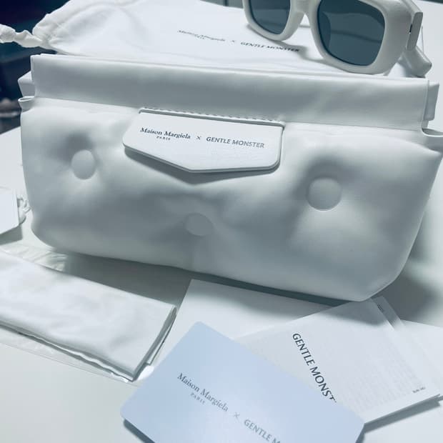 젠틀몬스터 메종마르지엘라 선글라스 레더 IVORY