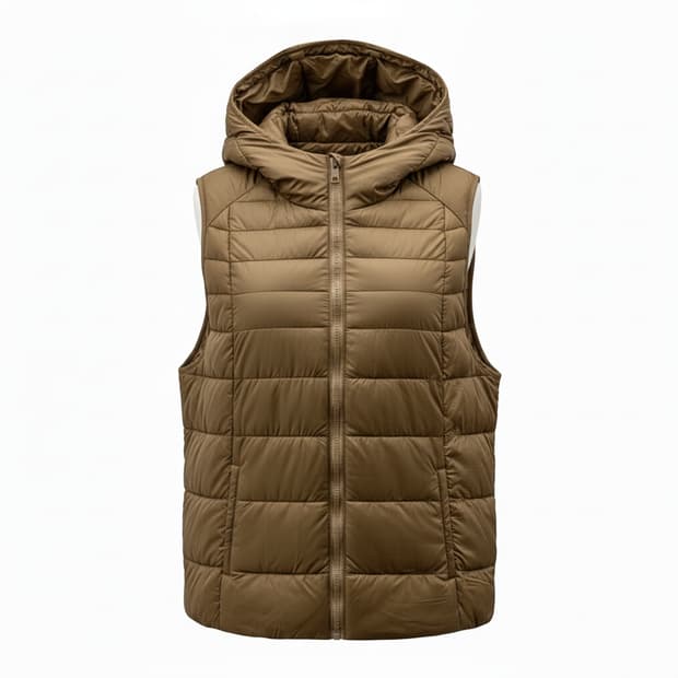 GU 일본 빈티지 후드 경량 패딩 조끼  1735