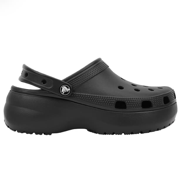 (W) 크록스 클래식 플랫폼 클로그 블랙 