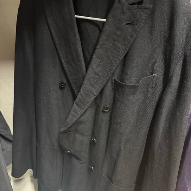 [2] comoli 리넨실크 더블 브레스티드 자켓