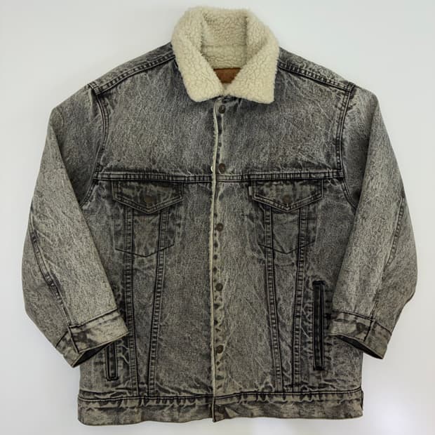 Levi‘s 리바이스 실버탭 90’s 양모 쉐르파 워싱 데님 자켓