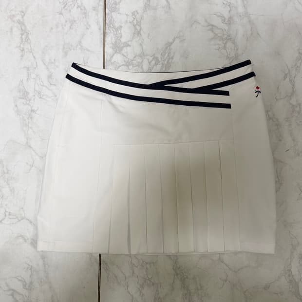 까스텔바작 화이트 골프 스커트 여성 28 인치