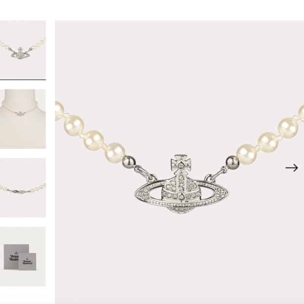 비비안 미니 바스 릴리프 초커 목걸이