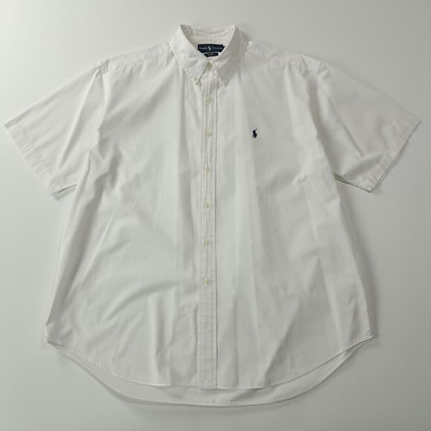 CK258 XL 폴로 90s 블레이크핏 화이트 반팔셔츠 남방