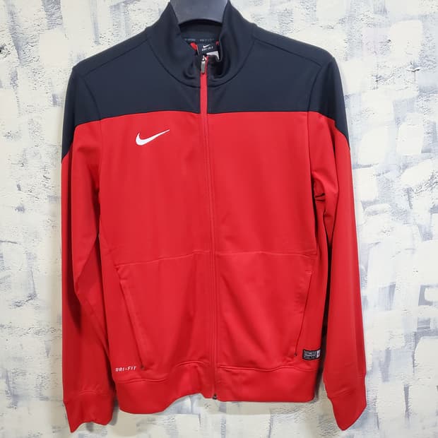 나이키 스우시 드라이핏 레드/블랙 트랙 져지 