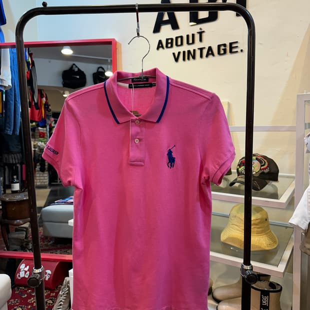 폴로 랄프로렌 우먼스 골프 빅포니 반팔 카라티 핑크 M