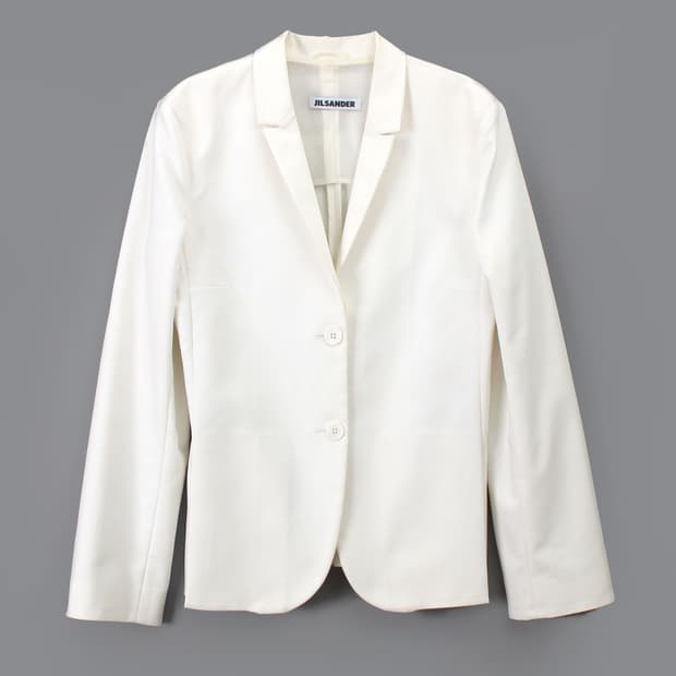 질샌더 Jilsander 빈티지 화이트 코튼 면 싱글 자켓