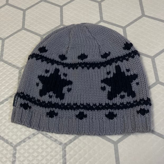 (os) 90s 슈프림 스타 패턴 비니 그레이