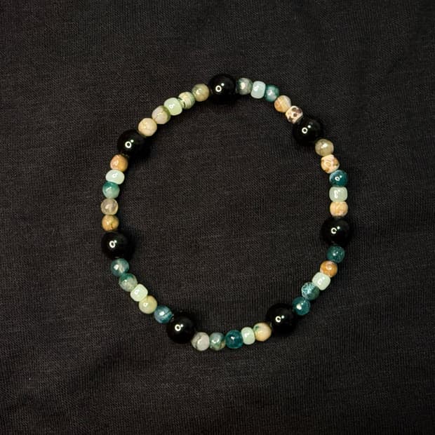 Vintage greenish stone bracelet