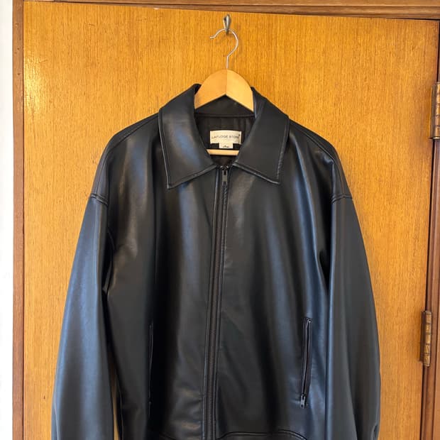 라퍼지스토어 블랙 레더 자켓 L