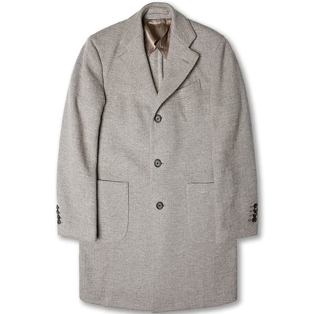 라르디니 [Lardini] 라이트 베이지 헤링본 싱글 코트