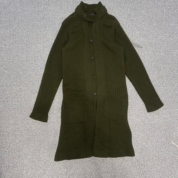 우영미 롱 울니트 가디건