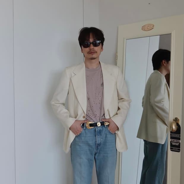 (이동휘착용) 니들스 파피용 2.5 웨스턴 팁 벨트 단품  빈티지벨트