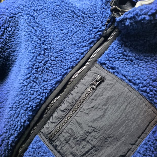 스투시 쉐르파 리버시블 자켓 블루