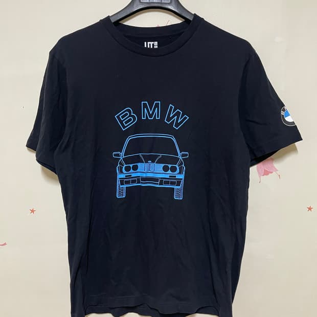 BMW 유니클로 콜라보 반팔 티셔츠 블랙