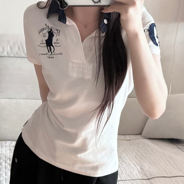 폴로 랄프로렌 스포츠 네이비 화이트 흰파 반팔