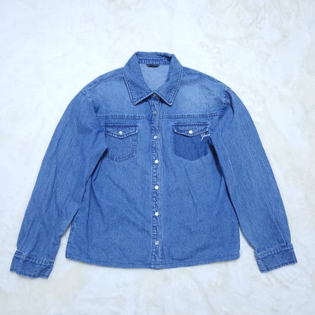 게스 여성 데님셔츠 80 0226