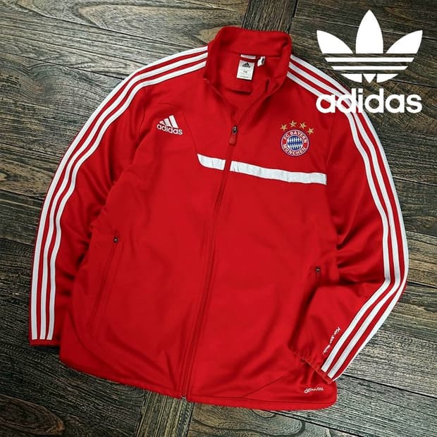 [아디다스] 뮌헨 축구팀 져지 트랙탑 집업 자켓 레드 M19473