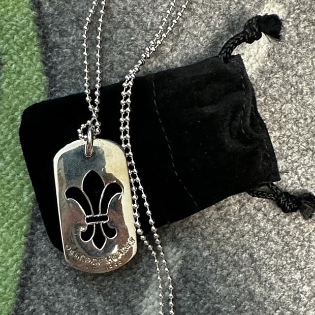 크롬하츠 / bs 플레어 라지 도그 택 + 볼체인 세트