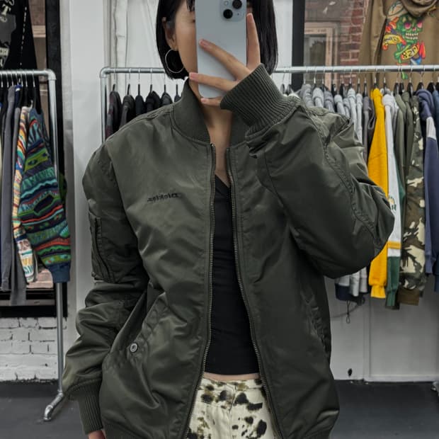 디키즈 카키 봄버자켓