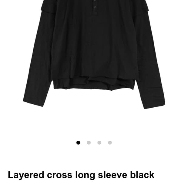 아이필럭키 헨리넥 레이어드 롱슬리브 L