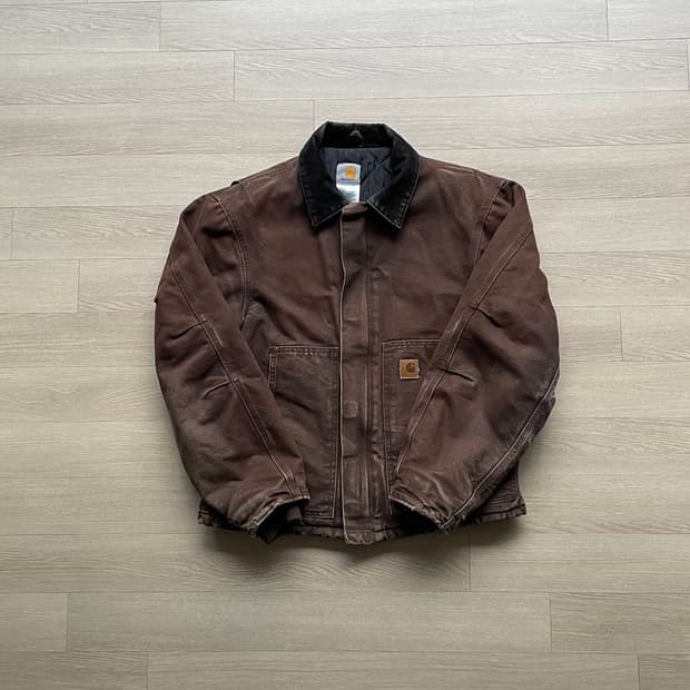 칼하트 J22 DKB 다크브라운 디트로이트 아크틱 자켓 빈티지