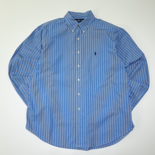 CL853 XL 폴로 00s 코튼 블루 스트라이프 셔츠 남방