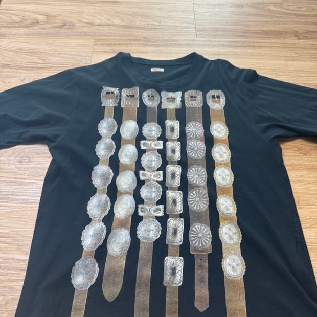 캐피탈 20 크루 티셔츠 블랙 L