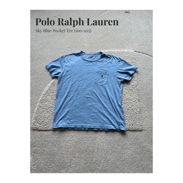 Polo Ralph Lauren 블루 스카이 포켓 티셔츠 (100-105