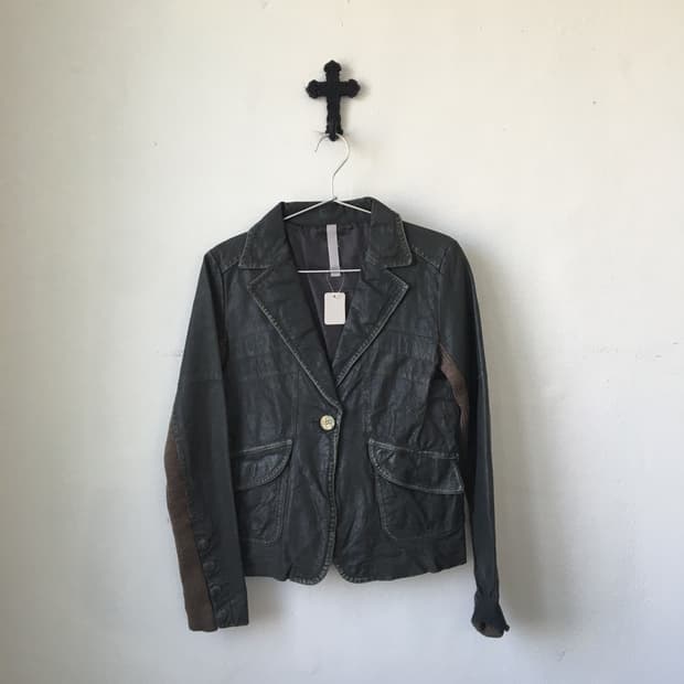 Buffalo leather gray jacket
