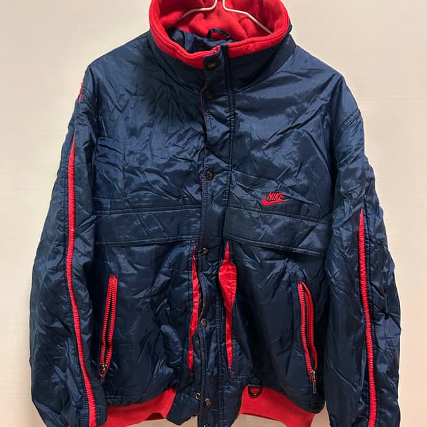 나이키 80년대 빈티지 퀄팅 자켓 네이비 L