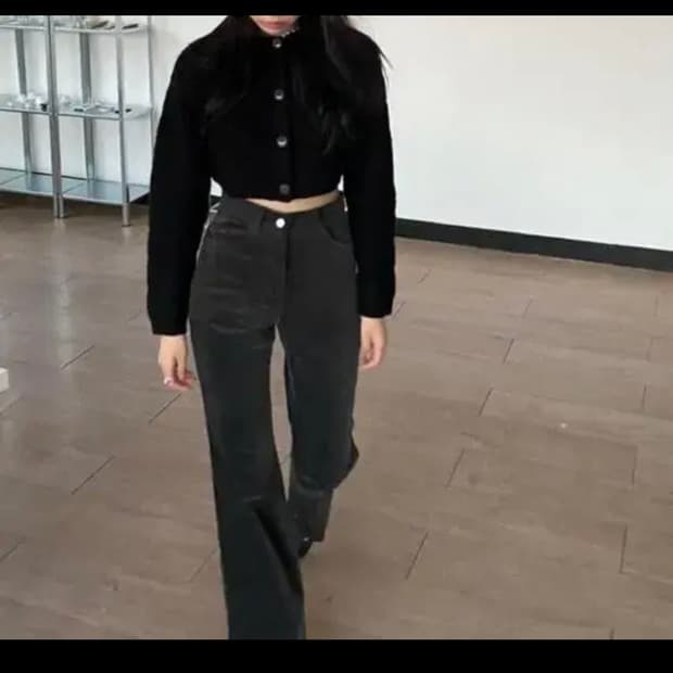 오유알 스튜디오 our studio 벨벳 부츠컷 팬츠