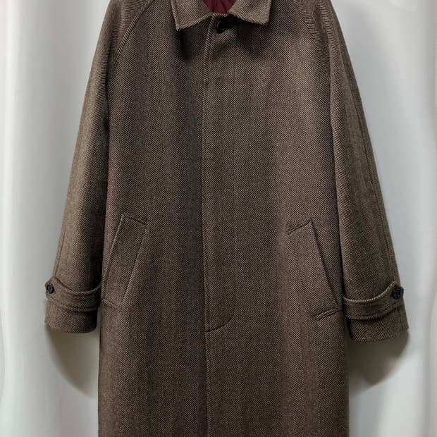 브룩스브라더스 이태리 안젤리코 헤링본 발마칸 코트