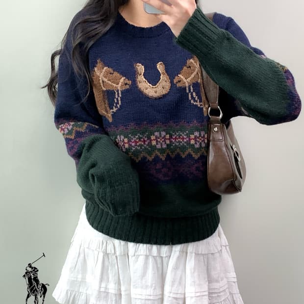 폴로 호스 슈 페어아일 니트