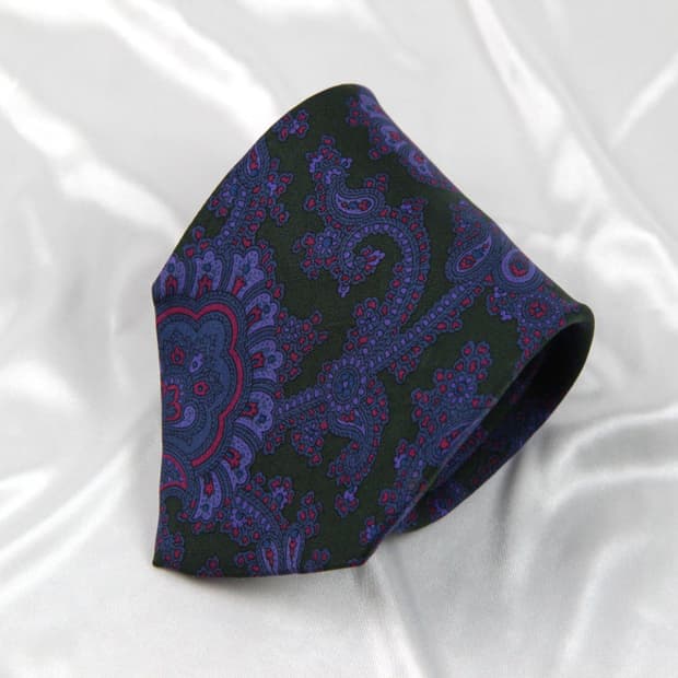 알마니 9.1cm A등급 페이즐리 남자 명품 넥타이