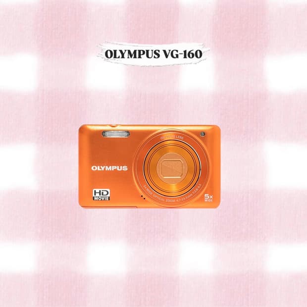 올림푸스 VG-160 오렌지 빈티지디카