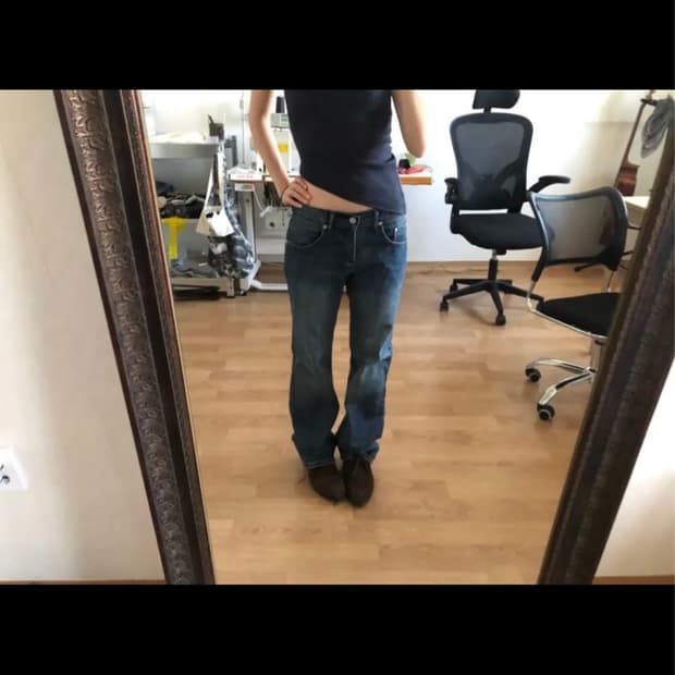 SLIM STRAIGHT DENIM [DARK BLUE]