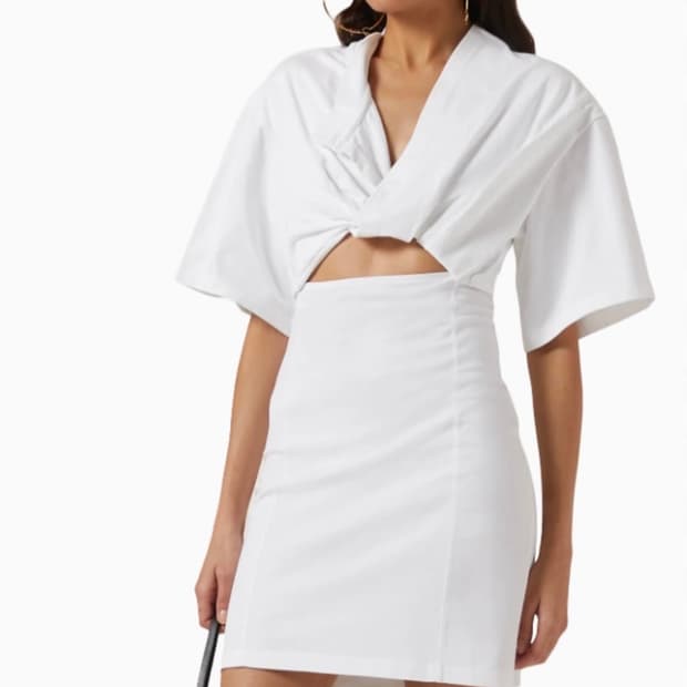 Jacquemus 화이트 크롭 셔츠