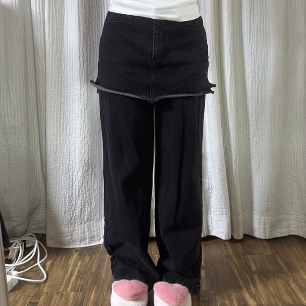 oioi 오아이오아이 스커트 데님 팬츠