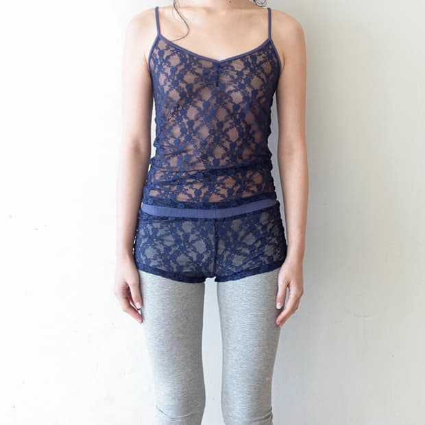 샵페어리 lace sleeveless (navy)