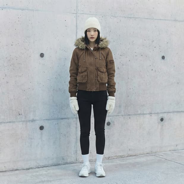 🧥 아베크롬비 퍼 후드 숏 자켓 – 브라운