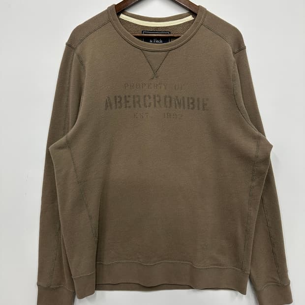 아베크롬비 베이지 맨투맨 