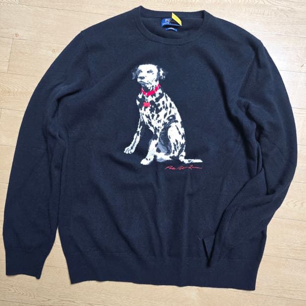 폴로 캐시미어100 달마시안니트 xxl