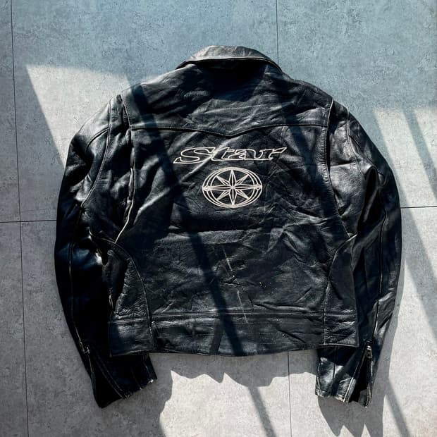 빈티지 야마하 스타모터사이클 더블라이더자켓