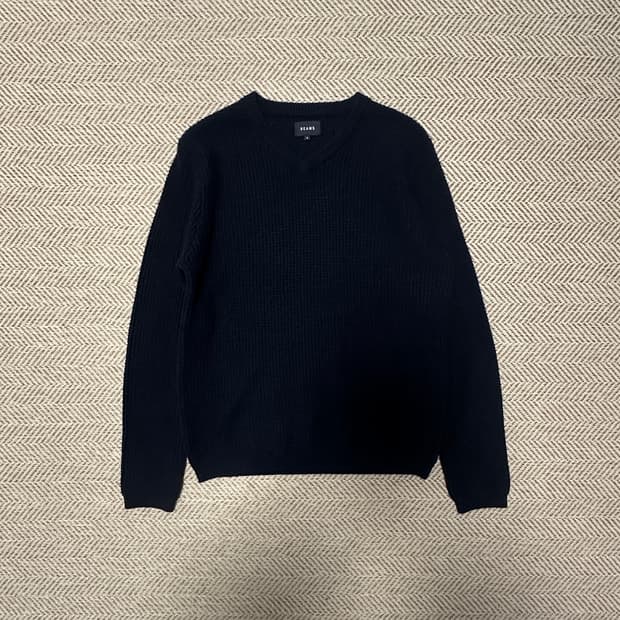 BEAMS knit sweater navy