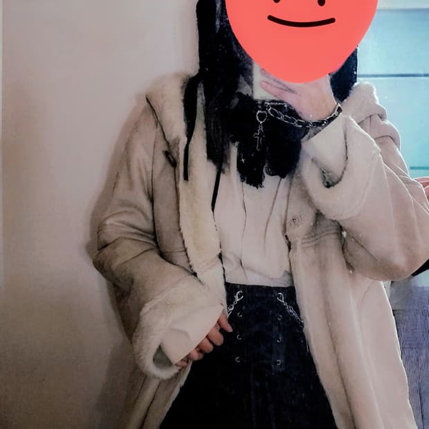 일본빈티지 캐주얼 양산형 지뢰계 세미로리타st 스웨이드 퍼 후드 자켓