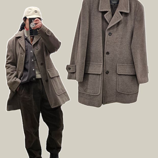 Balestrino 브라운 토프 앙고라 램스 미들코트